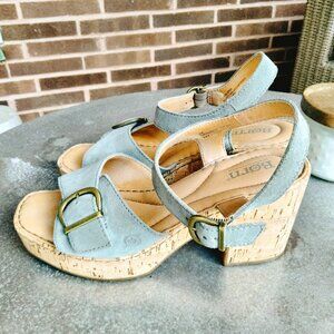 Born Light Grey Suede Heals